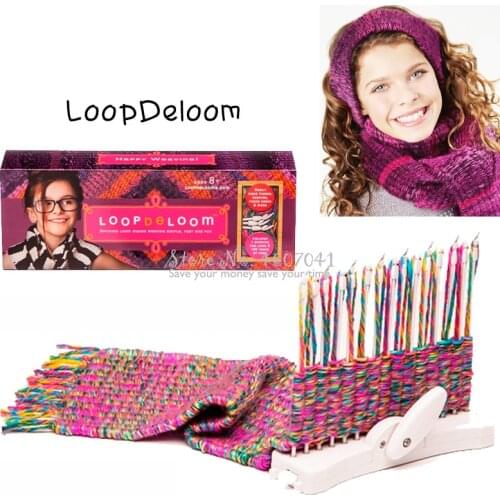 A,Scarf Knitting Machine Knitting Loom Knit Hobby Tool Kits with Knitting Wool Yarn Child Educational Toys Craft Needlework