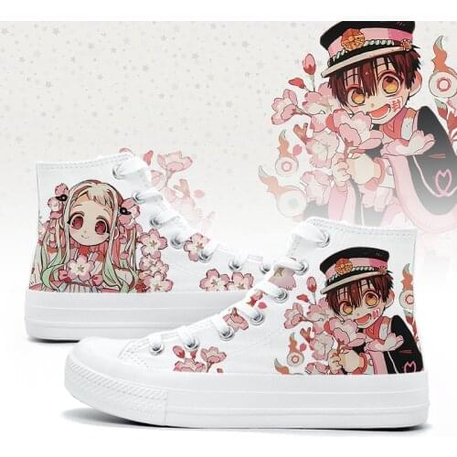 Anime Toilet-bound Hanako-kun Yugi Amane Lolita Girls Cos Shoe Yugi Tsukasa Cosplay High Top Canvas Shoes For Women