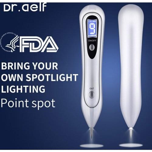 Skin Tag Removal Pen with UV LED 9 Adjustable Modes 30 Fine Needles for Warts spot uv machine Freckle Laser Removal Machine