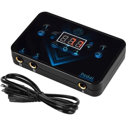 Professional Black Tattoo Power Supply with LCD Digital Touch Screen Set for Tattoo Machine