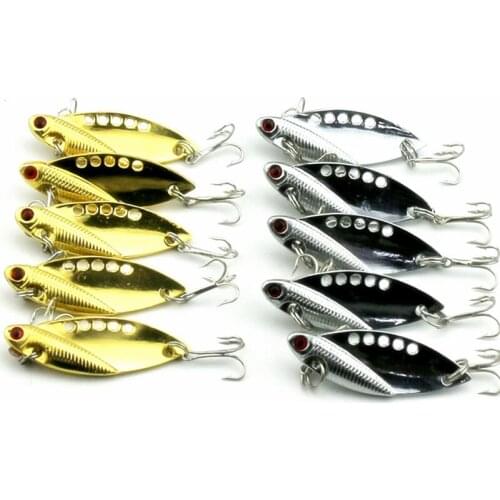 Big Sale 10pcs Metal Vibration Fishing Lure Hard Artificial VIB Swimbaits Bass Spoon Lure Balance Sea Boat Wobbler 5cm 11g