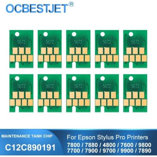C12C890191 Maintenance Tank Chip For Epson 4800 4880 7600 7700 7800 7880 7890 7900 9600 9700 9800 9880 9890 9900 Waste Ink Tank