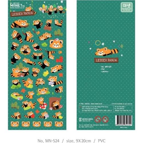 Lesser Panda Civet Cat Cartoon Decorative Stationery Stickers Scrapbooking DIY Diary Album Stick Label