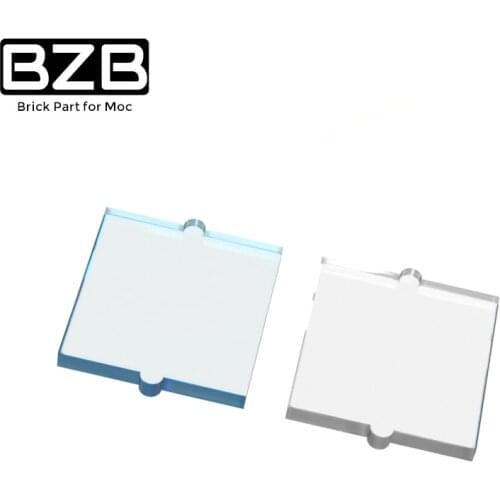 BZB MOC Parts 60601 Glass for Window 1x2x2 Flat Building House Car Blocks Parts DIY Educational Kids Toys Boys Girls Gift