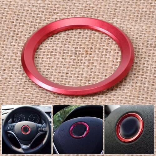 DWCX New Gorgeous Red Car Steering Wheel Center Decoration Ring Cover For BMW 1 3 4 5 7 Series M3 M5 GT3 GT5 X1 X3 f10 E70 E81