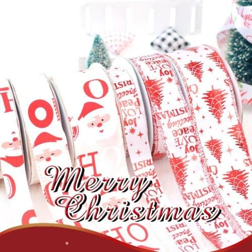 Hot Sale 5.5meter/lot Christmas Decoration Ribbon Strips1.6CM-2.5CM Wide Diy Tapes Bow Gift Bouquet Packaging Ribbons for Crafts