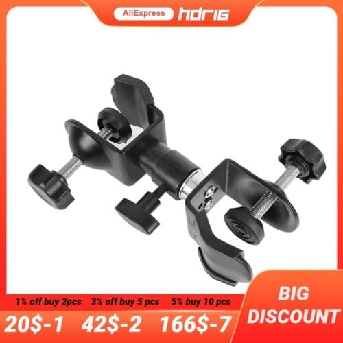 HDRiG Metal Tripod Umbrella sunshade Clip Heavy Duty Clamp Holder Bracket Support Accessories For DSLR CANON NIKON Photography