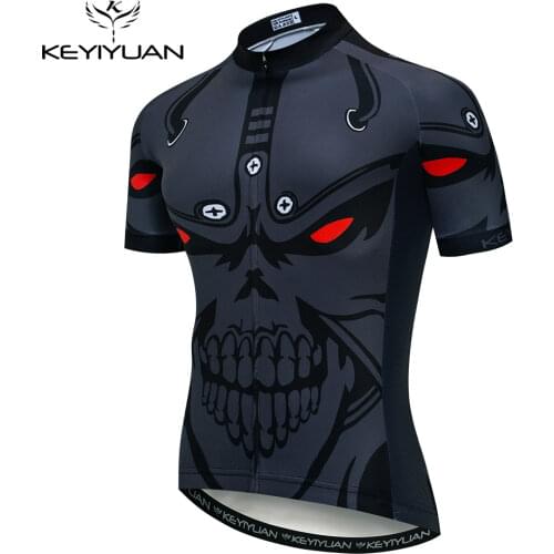 Keyiyuan Summer Cycling Jersey for Men Short Sleeve Biking Shirt Breathable Wielren Kleding Heren