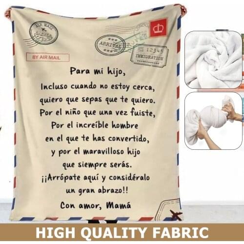 Premium Blanket to My Daughter Son in Spanish French Dutch Durable High Quality Comfortable for Home Textiles Gift Warm Blanket