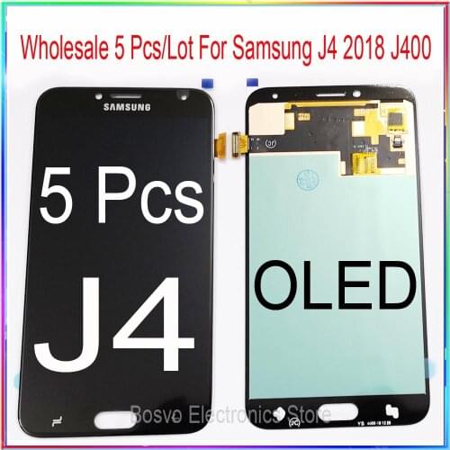 Wholesale 5 Pcs/lot For Samsung Galaxy J4 J400 J400F J400G/DS SM-J400F LCD Display with Touch Screen Digitizer Assembly OLED