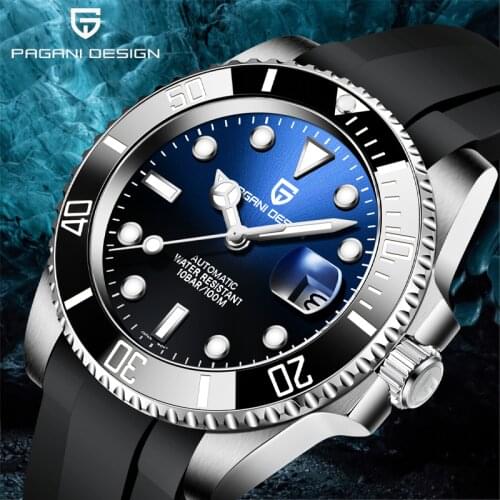 PAGANI DESIGN 2021 Luxury Silicon Tape Unique Giant Eye 100 Meter Waterproof Nh35 Machine Core Mechanical Watch