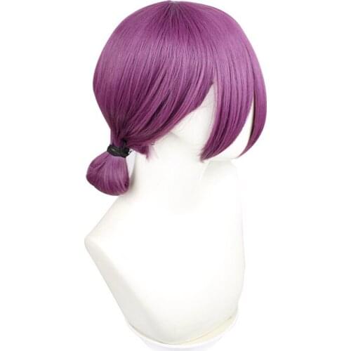 Anime Chainsaw Man Reze Cosplay Wig Brownish Purple Hair Pelucas Wig Halloween Carnival Party Costume Role Play