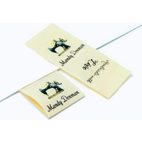 Custom Sewing labels / Brand labels, Custom Clothing Tags, Cotton Ribbon label, Handmade label (FR106)