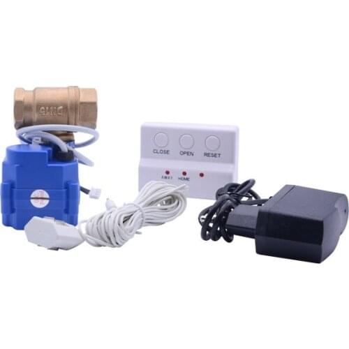 Russian Ukrain WLD-805 (DN15*1pc) Water Leakage Detector with EU Power Plug Leak Alarm Sensor with 1/2'' Auto Valve