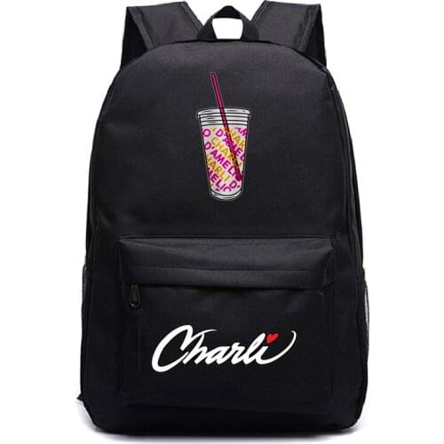 Girls Charli DAmelio Print Backspack School Girls Bag Fashion Book Bag Mochila Teens Back To School Gift Women Trendy Back Pack