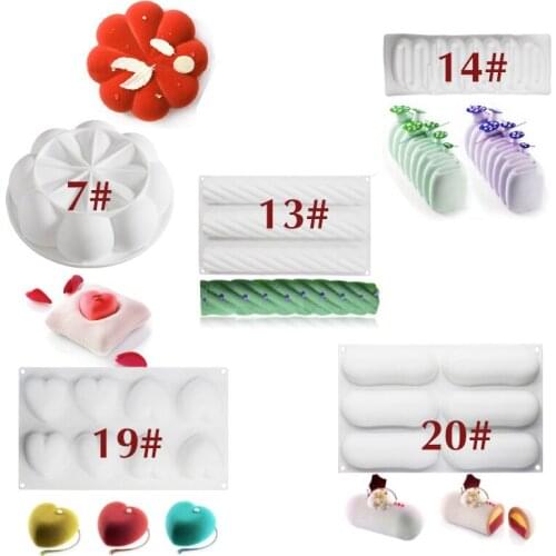 Silicone Cake Mold Baking pans 3D Mousse French Brownie Moulds Cake Decorating Tool Dessert Pan