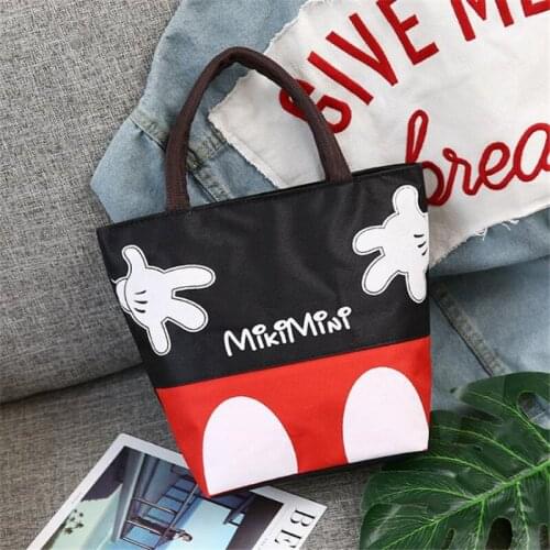 2020 new Disney fashion trend handbags casual small bag mickey mouse portable canvas bag handcuffs bag lunch box bag