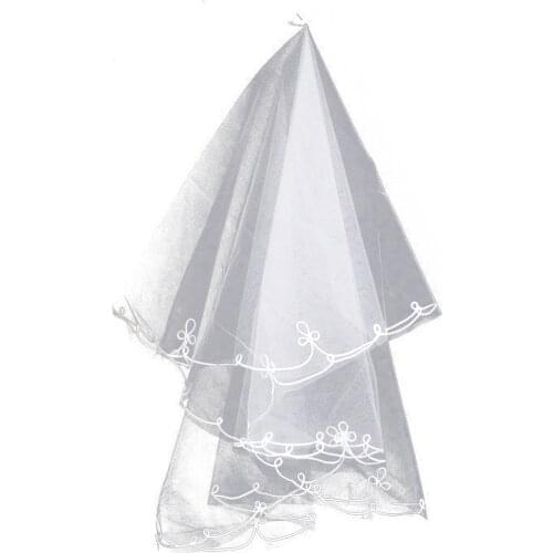 Wedding Accessories Wedding Veil White Red Black One Layer Bridal Veil Edge Encrypted Marriage Wedding Veil Cвадьба Aксессуары