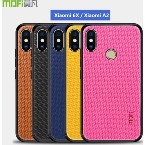 For Xiaomi 6X 4GB RAM 64GB ROM Case Mofi Cover Shockproof Men Business Back Cover for Xiaomi Mi A2 Case Protective Covers 5.99"