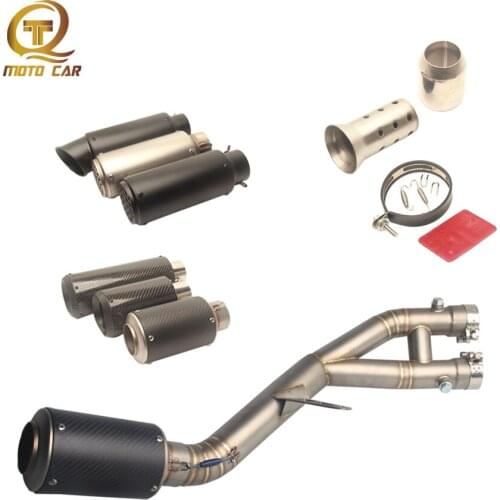 Motorcycle Exhaust System Slip on Modified Middle Tube Muffler DB Killer for Yamaha MT07 MT09 Mt10 R6 R1 R25 R3 YZF-R1 FZ-10