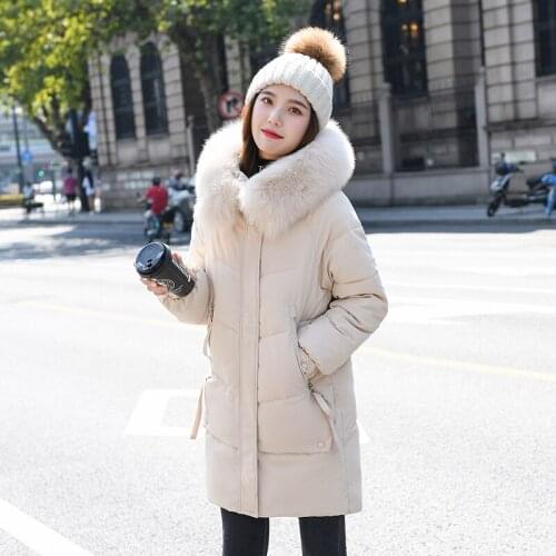 ISENMAL Winter Women Parkas Casual Lady Overcoat Fur Collar Hooded Warm Cotton Paddded Coat Female Outwear Female Warm Jacket