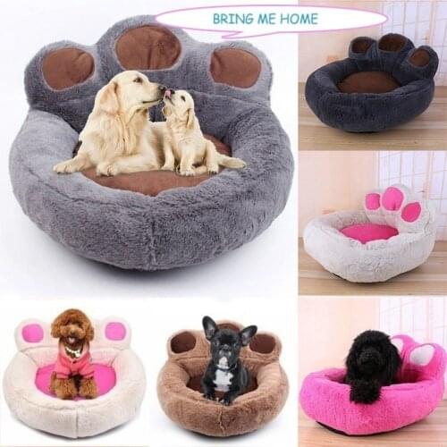 Winter Warm Fleece Dog Bed Comfortable And Soft Pet Sofa Mat Bear Claw Shape Pet Bed Dog And Cat Sleeping Bed for Pet Dogs Cats