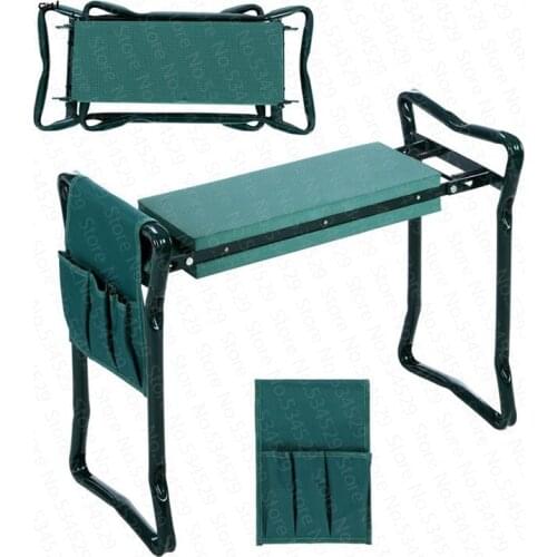 1PcsMultifunctional Folding Garden KneelerGarden Kneeler with Handles Folding Stainless Steel Garden Stool with EVA Kneeling Pad
