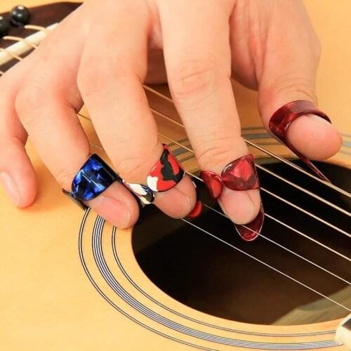 1 Pcs Thumb Finger Guitar Picks Celluloid Fingerpicks Guitar Plectrum Sheath for Acoustic Electric Guitar Accessories