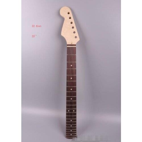 1 pcs Electric guitar neck replacement 22 fret 25.5 Inch rosewood Fretboard Head