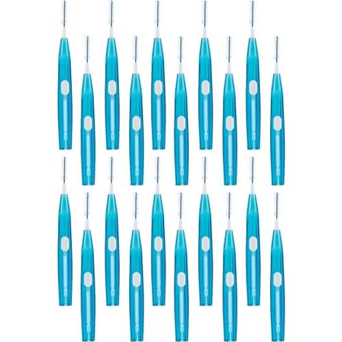 20pcs Soft Portable Push-pull Interdental Brushes Teeth Crowns Cleaner Toothpick