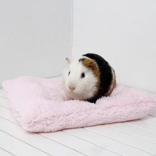 23/30cm Small Animal Mat Mini Pet Cage Random Color Velvet Hamster Pad New Born Dog Cat Bed Winter Warm Guinea Pig Pet Product