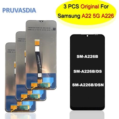 3 Piece/ lot Original For Samsung Galaxy A22 5G A226B LCD Touch Screen Digitizer Assembly For Samsung SM-A226B SM-A226B/DS