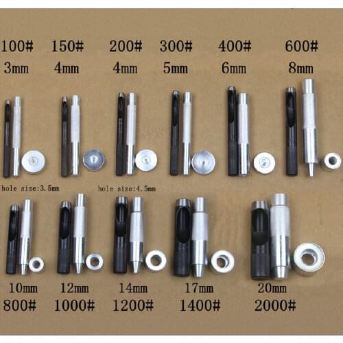 3ps high quality Handmade Metal Eyelets Tool 3-20mm eyelets press tool Grommet Eyelet Setting,carbon steel Punch