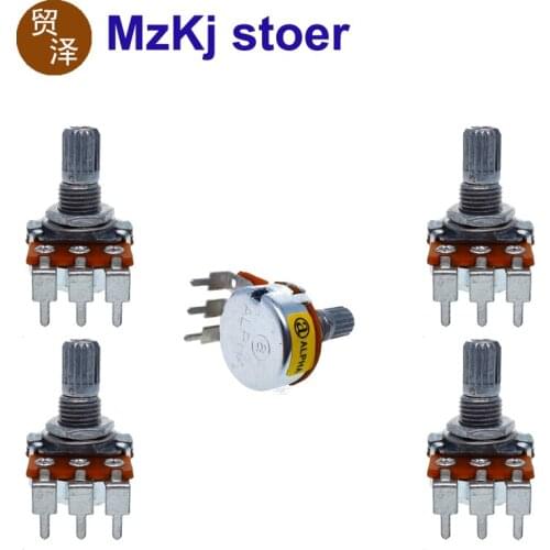 5PCS B10K New Original Taiwan WH148 RV16 10K B103 ALPHA For HiFi Audio Amplifier Stepping Volume Potentiometer