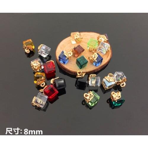 5pcs mix 21colors Vintage Alloy Rhinestone Buttons Flatback Headband