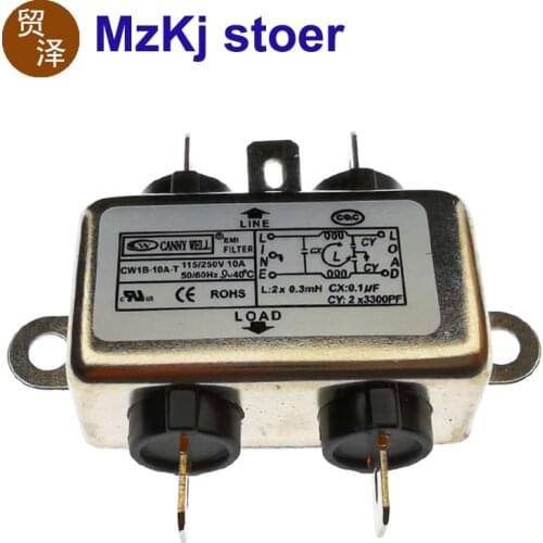 5PCS CW1B New Original Power EMI Filter CANNY WELL CW1B-10A-T 10A 115V 250V CW1B 50/60HZ