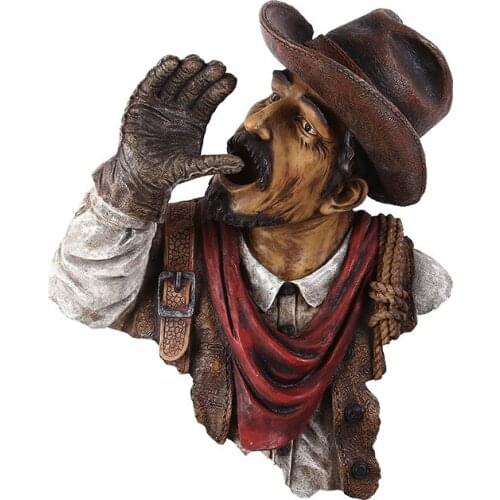 American Style Creative Bar Wall Decoration Of Retro Bar Restaurant Head Wine Rack Ornament Room Bottle Holder