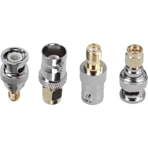 SMA to BNC Kits RF Coaxial Adapter Male Female Coax Connector 4 Pieces