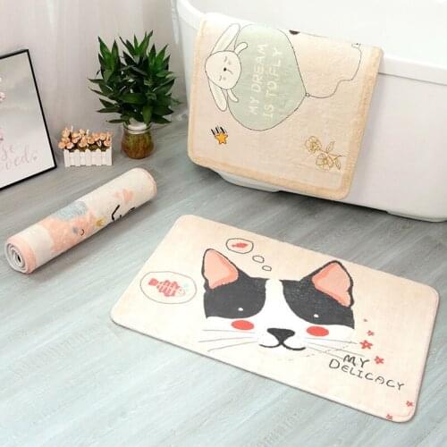 Animal Cartoon Welcome Door Mat Non-slip Carpet Soft Mat Cute Home Bathroom Balcony Doorway Hallway Doormat Absorbent