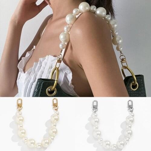 Elegance Contracted Handbag Chain Fashion Decorative Pearl Chain Temperament Bag Accessories Exquisite Imitation Pearl Bag Chain
