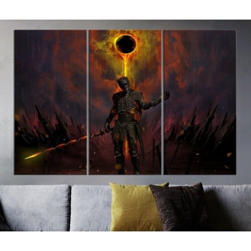 Soul of Cinder Picture Demon Souls Video Game Wall Art Canvas Abstract Party Artwork