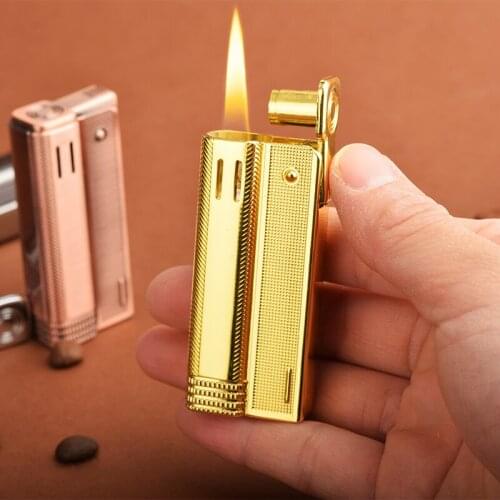 Aluminum Alloy Classic Retro Personality Trend Collection Kerosene Lighter Old-Fashioned Lighter Mens Accessories Tools