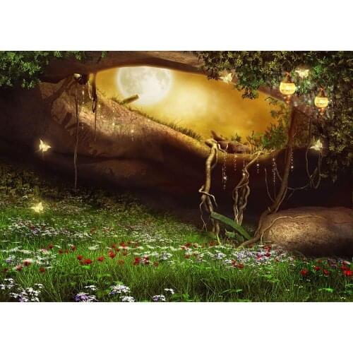 Moon Grass Outlet Photography Backdrop for Photograph Accessories Children Kids Vinyl Cloth Photographic Background Photo Booth