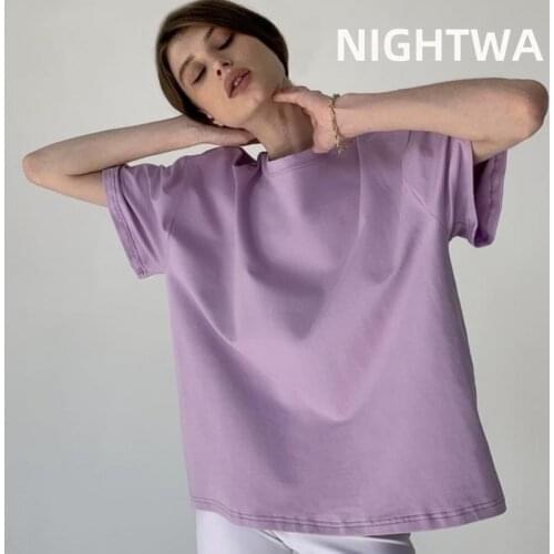 Женские свободные футболки NIGHTWA China At AliExpress