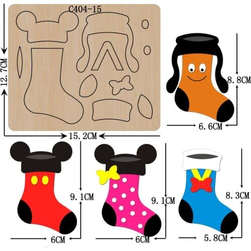 New Sock Wooden die Scrapbooking C404-15 Cutting Dies