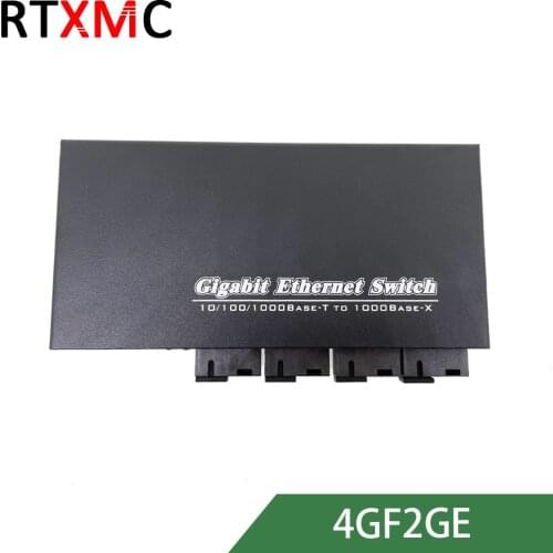 New 4GF2GE Gigabit Ethernet switch Ethernet Fiber 4*1.25G Fiber Port & 2*101/100/1000M UPT Gigabit Fiber Switch PCBA