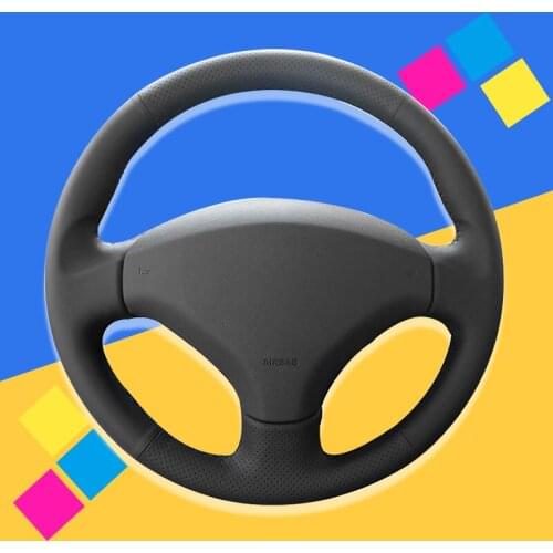 Auto Braid On The Steering Wheel Cover for Old Peugeot 308 2007-2013 408 2012-2014 Car Braiding Interior Accessories Car-styling