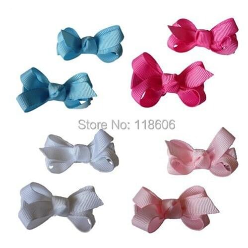 Wholesale 200pcs Small Bitty Bow Hair Bows for all ages FOUR COLORS Free shipping