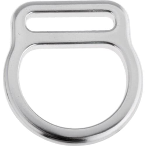 Durable 23KN Rock Climbing Safety Harness Slotted D Ring for Webbing Belt Big Outdoor Mountaineering Caving Climbing Accessory