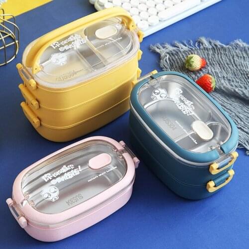 Stainless Steel Student Fruit Lunch Box, Multi-layer Lunch Box, Sealed Lunch Box, Microwaveable Fresh-keeping, Heated Lunch Box